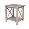 International Concepts Rectangle Hampton End Table, 22 W, 22 L, 25 in H, Wood, Washed Gray Taupe OT09-70E - alternate 1